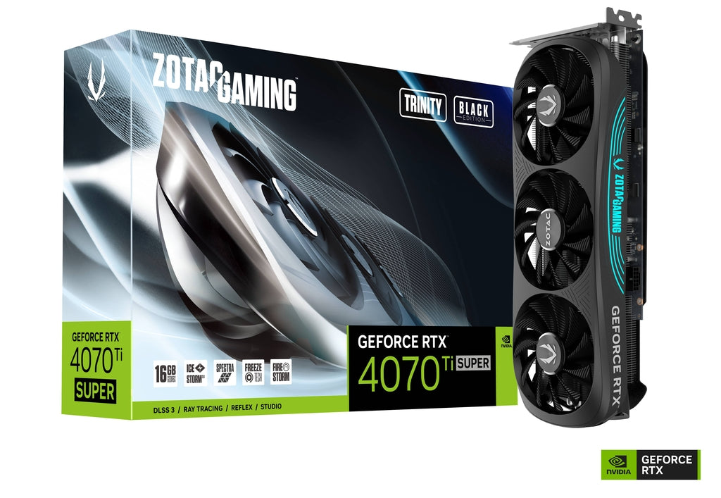 Zotac Gaming RTX 4070 Ti SUPER Trinity Black 16GB GDDR6X Graphic Card Zotac Gaming RTX 4070 Ti SUPER Trinity Black 16GB GDDR6X Graphic Card